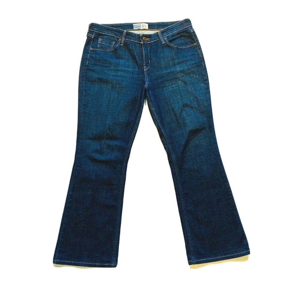 Levi's Signature Mid Rise Boot Cut Jeans Women 12 S/C (36x29.5) Stretch Dark NEW